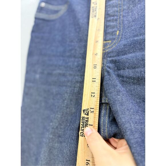 Spanx Womens Blue Pull On High Waisted Frayed Denim Cropped Wide Leg Jeans Size - Picture 5 of 10